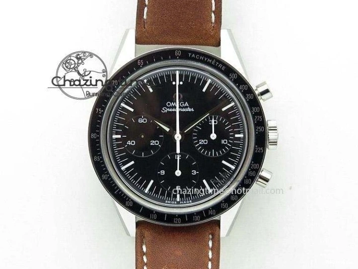 0413 De Ville Prestige Small Second TWF 1:1 Best Edition Black Dial on Black Leather Strap MIYOTA Resilient 8037